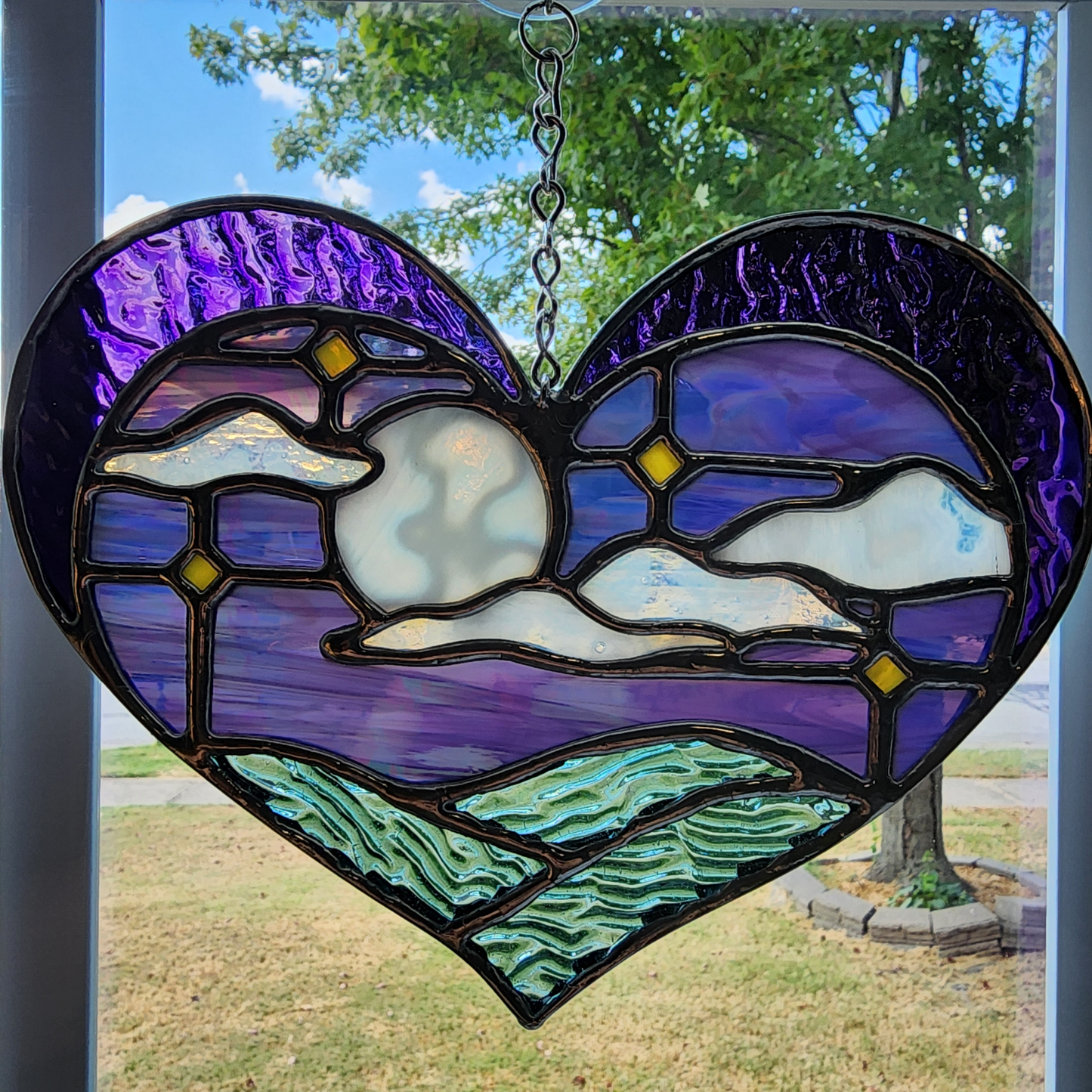 Heart of the Ocean Ever After Stained Glass Original Design