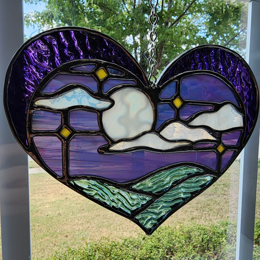 Heart of the Ocean Ever After Stained Glass Original Design