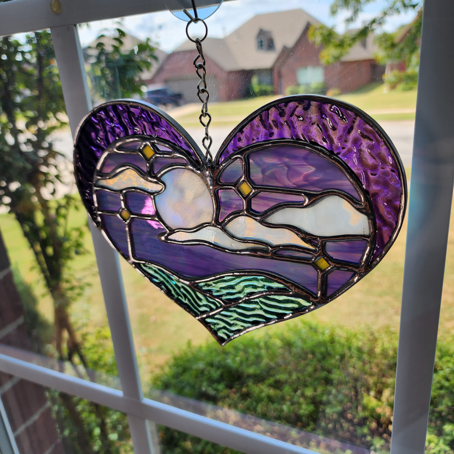 Heart of the Ocean Ever After Stained Glass Original Design