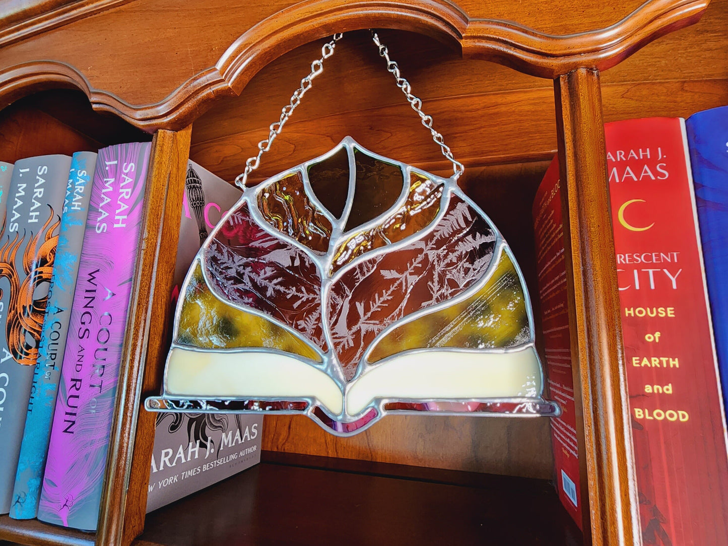 Autumn Court Stained Glass Suncatcher - Courts of Prythian Line - SJM Merch, ACOTAR Book Decor