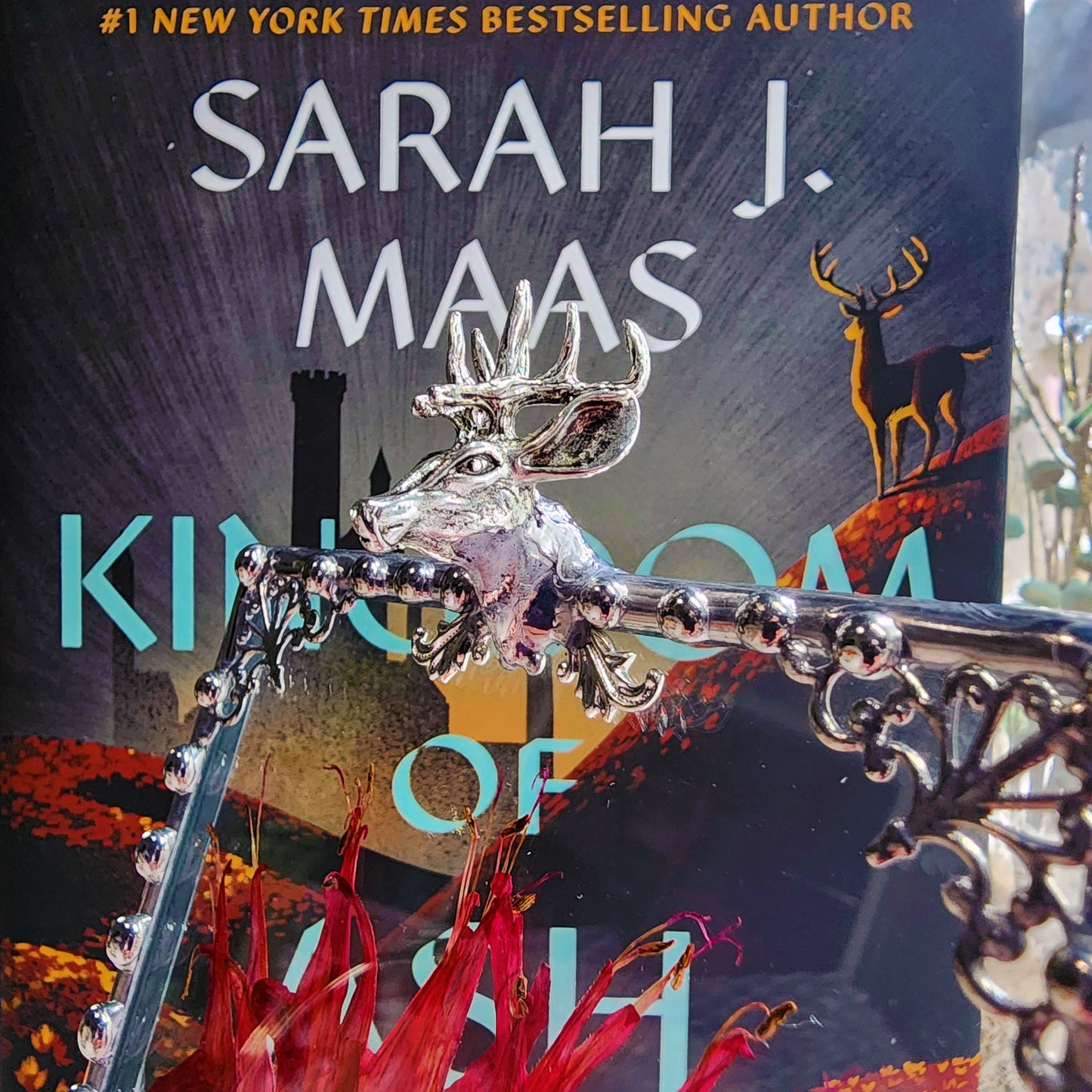 Kingsflame Throne of Glass Sarah J Maas Officially Licenses Pressed Flower